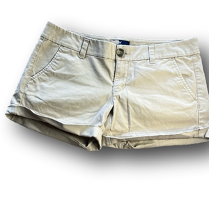 American Eagle midi stretch shorts tan